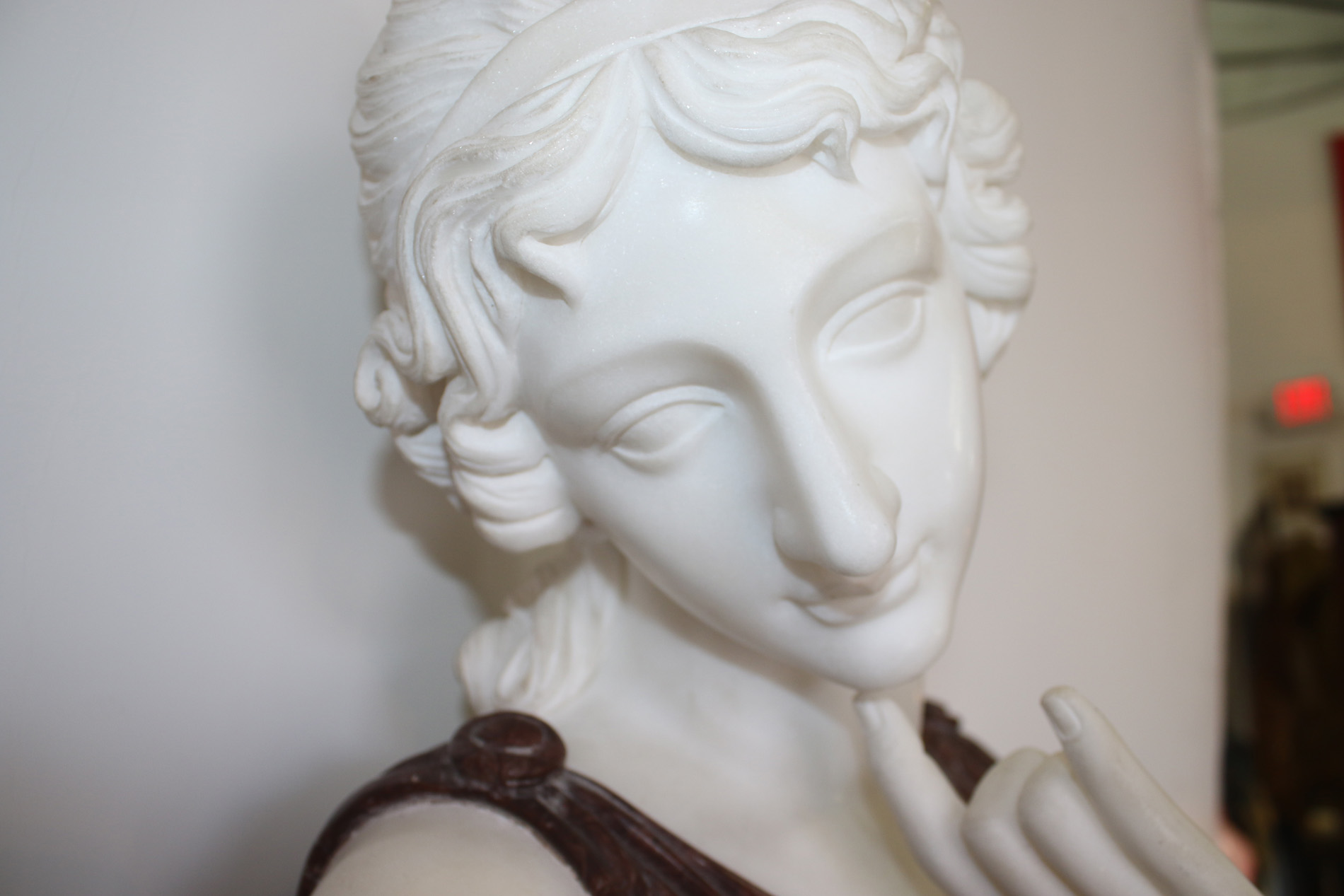 Marble Statue of Lady Carved by Hand Modernism